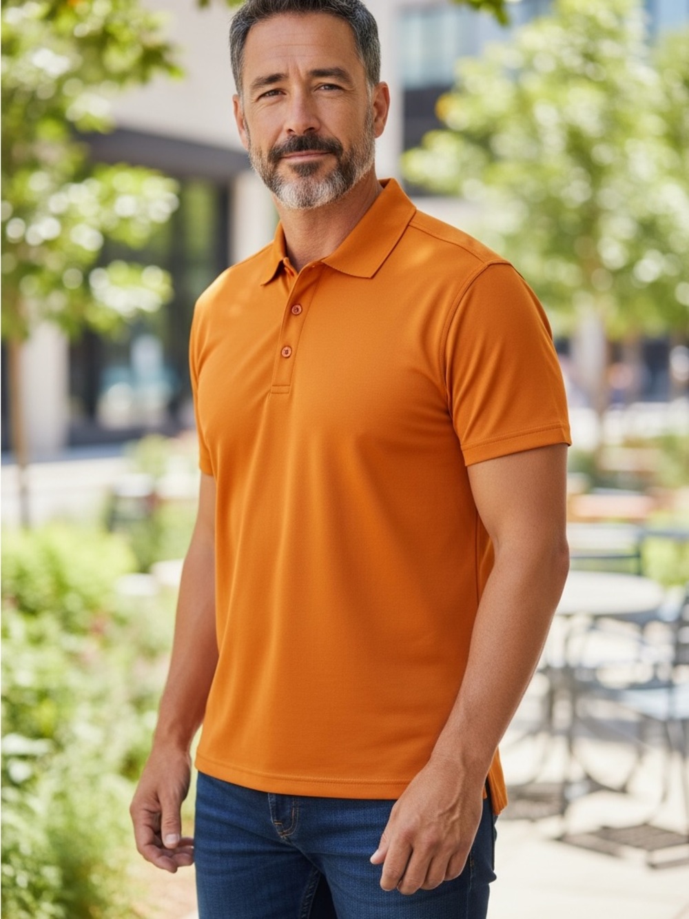 Arc'teryx Men's Orange Short-Sleeve Performance Polo